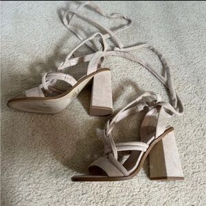 Zigi Soho strappy suede style lace up heel sandals